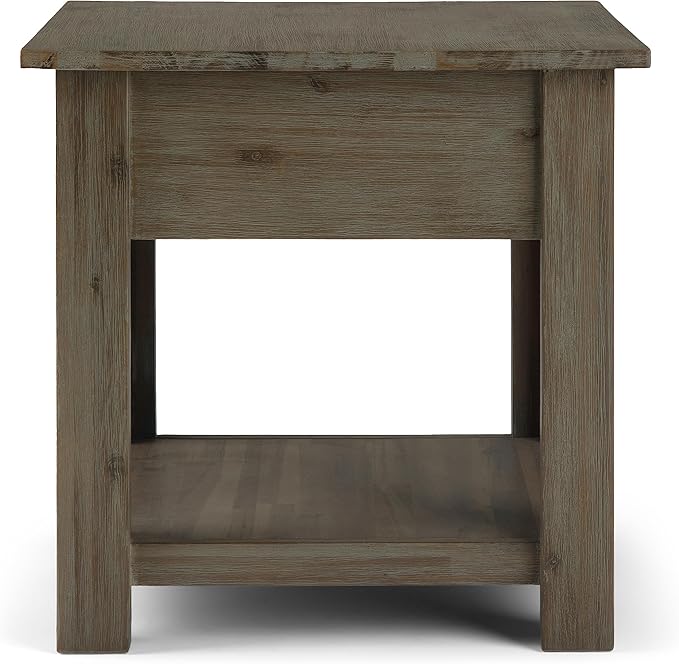 SIMPLIHOME Monroe SOLID ACACIA WOOD 22 inch Wide Square Rustic End Table in - Image 10