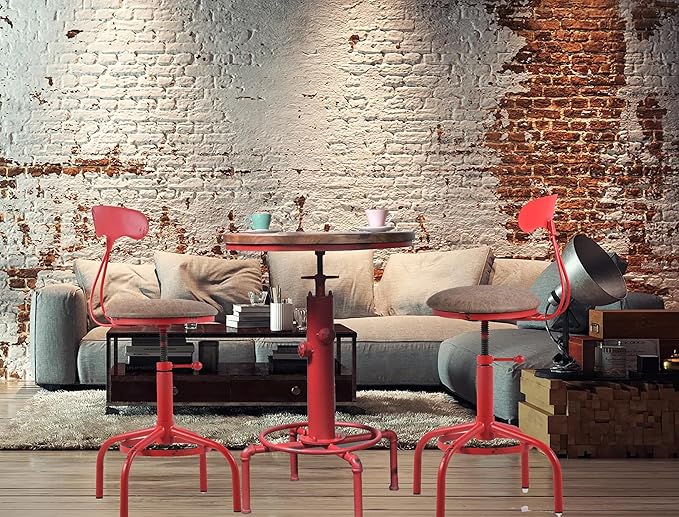 Topower Home Kitchen Stool, Industrial Counter Stool, Height Adjustable Swivel - Image 2