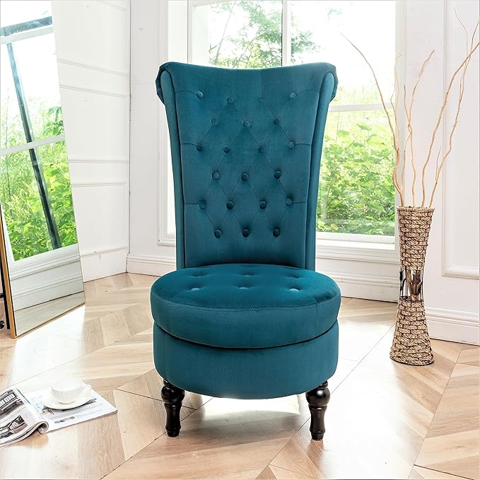 Container Furniture Royal High-Back Velvet Accent Chair - Image 12