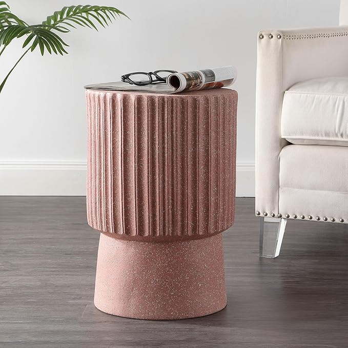 JONATHAN Y TBL1102C Louisa 19" Modern Art Deco Tambour Indoor/Outdoor Accent by JONATHANY