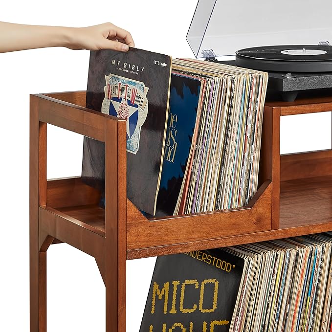 Crosley Furniture Asheville Mid-Century Modern Media Console Record Player Stand - Image 9