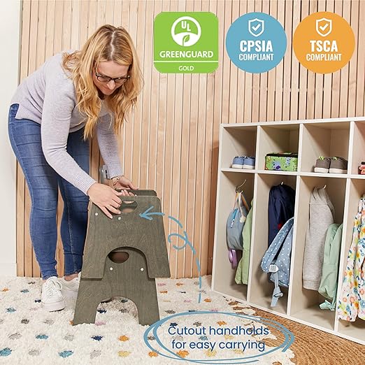ECR4Kids Stackable Wooden Toddler Chair, Kids Furniture - Image 6