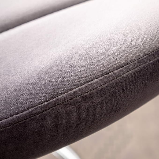 Roundhill Furniture Ellston Velvet Adjustable Swivel Barstools in Gray - Image 12