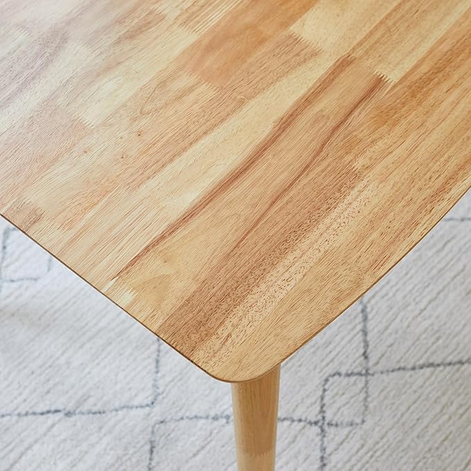 Livinia Aslan 29.5" Malaysian Oak Square Wooden Dining Table/Small Solid Wood - Image 8