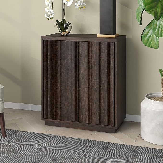 Henn&Hart 28" Wide Rectangular Accent Cabinet in Brown, - Image 7