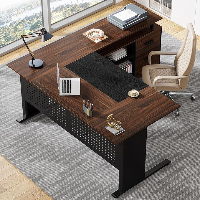 Tribesigns 63 Inch Executive Desk - Image 4