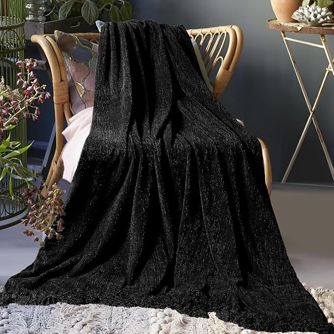 Chenille Throw Blanket for Couch 50"X 60", Soft Cozy Throws - Image 8