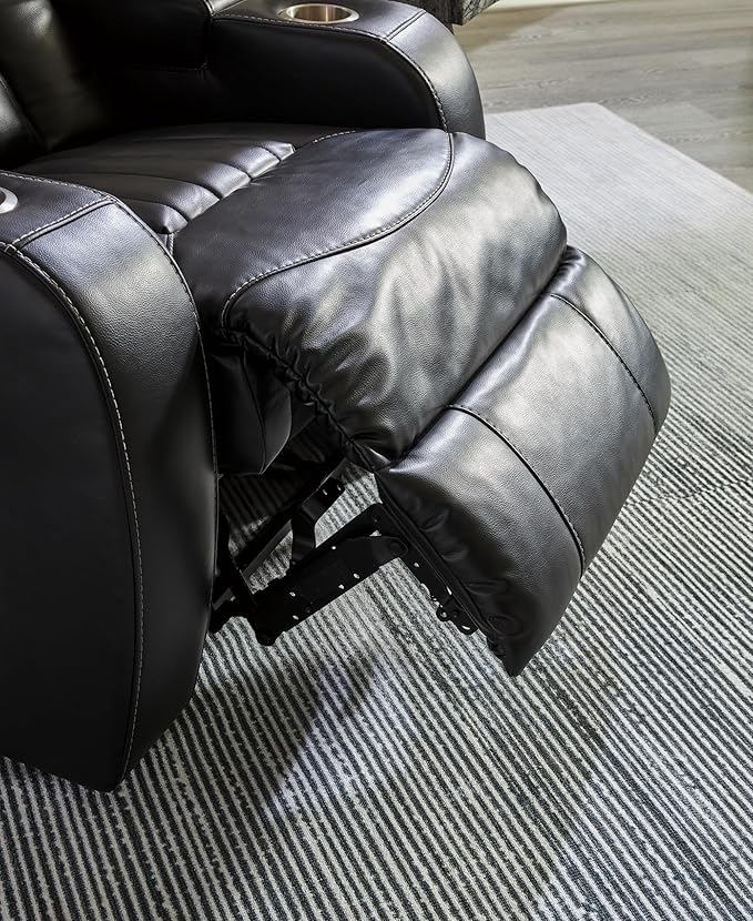 Signature Design by Ashley Caveman Den Modern Faux Leather Power Reclining Sofa - Image 12