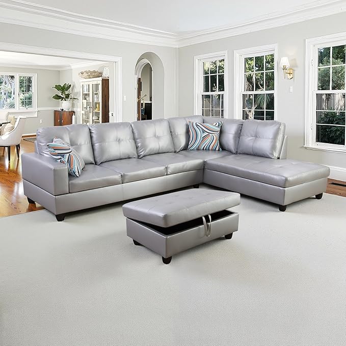 NicBex Sectional Couch 3 Pieces Sofa Set - Image 2