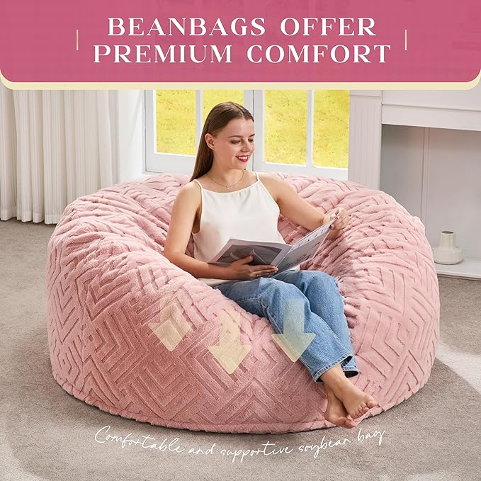 Hobestluk Bean Bag Chairs Adults Beanbag Chair - Image 6