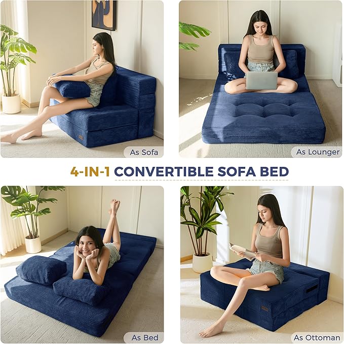 MAXYOYO Convertible Sofa Bed, Fold Out Sleeper Sofa - Image 4