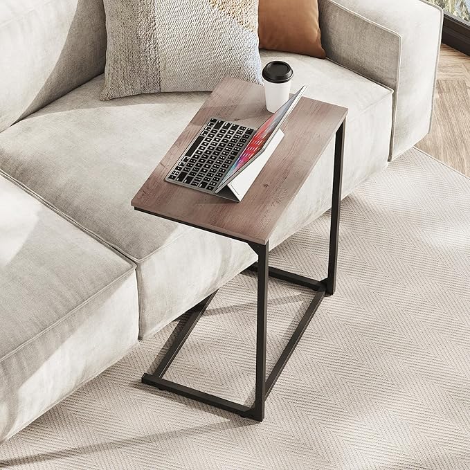 WLIVE C-Shaped End Table, Small Side Tables - Image 2
