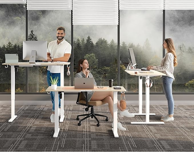 Electric Standing Desk Adjustable Height 55"x24" Stand Up Desk - Image 2