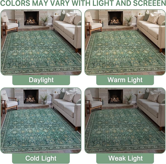8X10 Area Rugs Machine Washable Rugs - Image 6