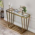 OIOG Glass Console Table for Entryway, Modern Entrance Table by OIOG