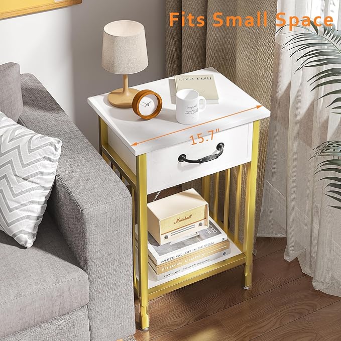 VECELO Nightstands, Industrial Side Table/End Tables - Image 4