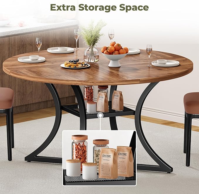 IRONCK 47.2" Round Dining Table - Image 4