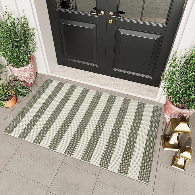 OJIA Outdoor Rug 3'x5', Washable Entryway Rugs Indoor Fall Front Door Mat - Image 6