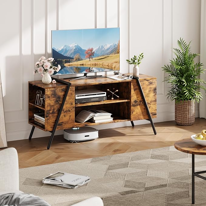 GAOMON TV Stand for 60 55 50 45 Inch TV, Industrial Media Console Table for by GAOMON