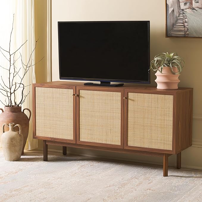 SAFAVIEH Aino TV Stand for up to 60" Flatscreen – Walnut Brown by SAFAVIEH