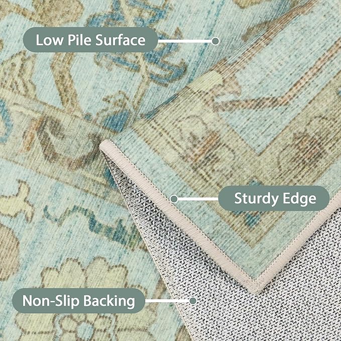 8X10 Area Rugs Machine Washable Runner Rugs - Image 5