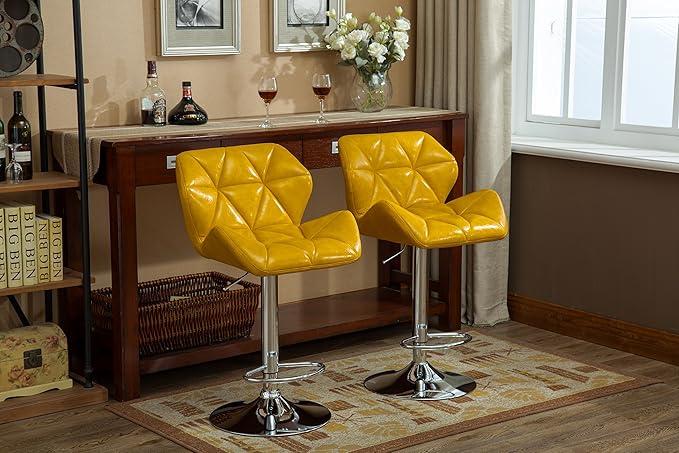 Roundhill Furniture Glasgow Contemporary Tufted Adjustable Height Hydraulic - Image 4
