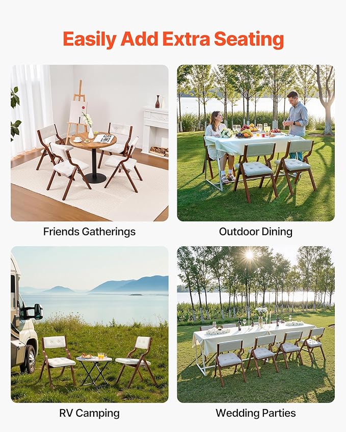 VEVOR Wooden Folding Chairs - Image 6
