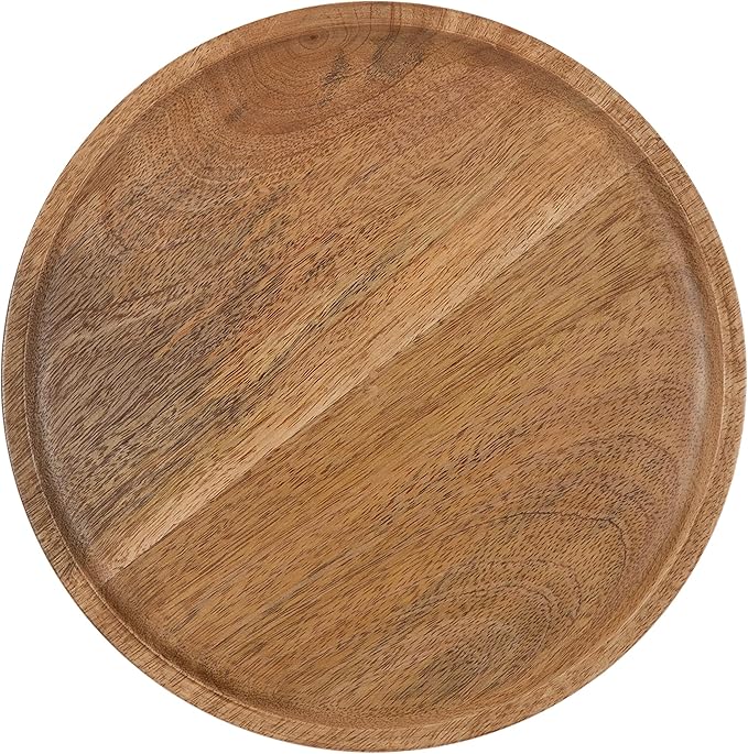 Kate and Laurel Xyler Round Wood and Metal Drink Table, Natural Brown Wood and - Image 8