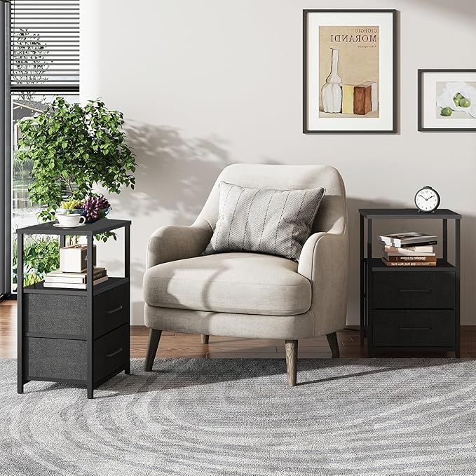 TUTOTAK End Table, Night Stand, Side Table, Nightstand - Image 8