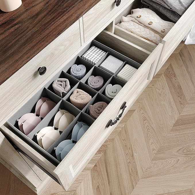 LINSY HOME 9 Drawers Dresser for Bedroom, Modern Farmhouse Large Dresser TV - Image 7