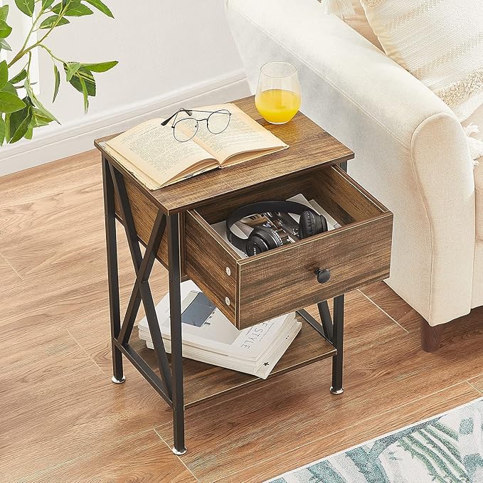 VECELO Nightstands Set of 2, Modern Bedside End Tables, Night Stands - Image 8