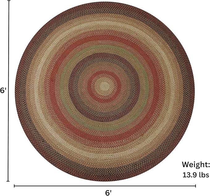 Gingerbread Brown Round Braided Rugs, Dining Room, Everywhere - Image 2