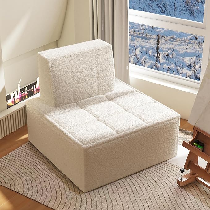 Bean Bag Chair, Accent Chair, Modular Sherpa Sofa Chair, Floor Sofa by Swbvs
