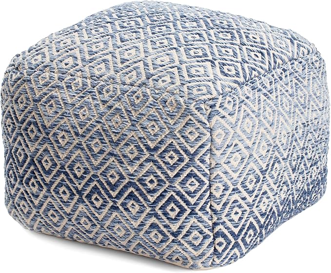 Anji Mountain 22"x22"x16" Handmade & Handcrafted Ottoman Pouf Comfortable Pouf by AnjiMountain