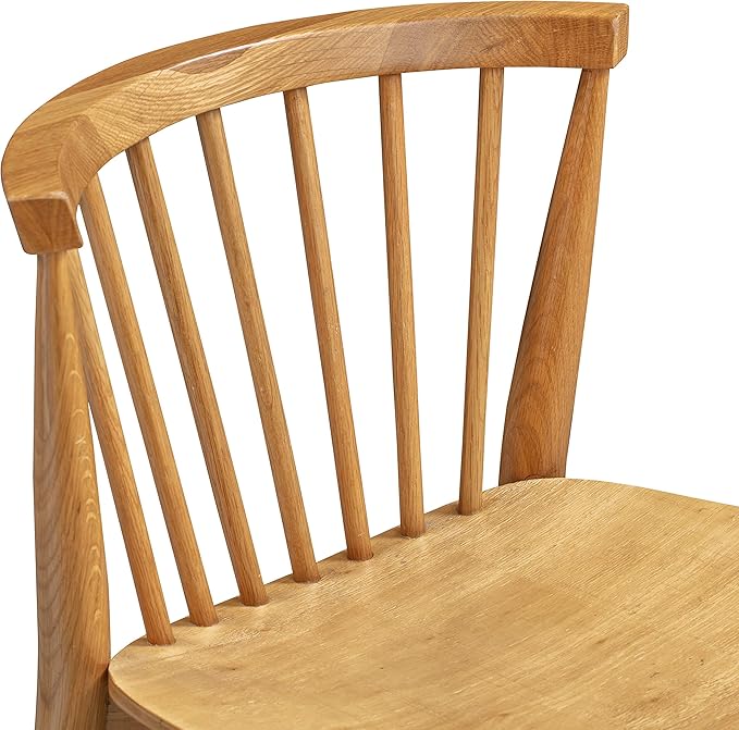 POLY & BARK Ligna Counter Stool Oak– Mid-Century Inspired Stool - Image 7