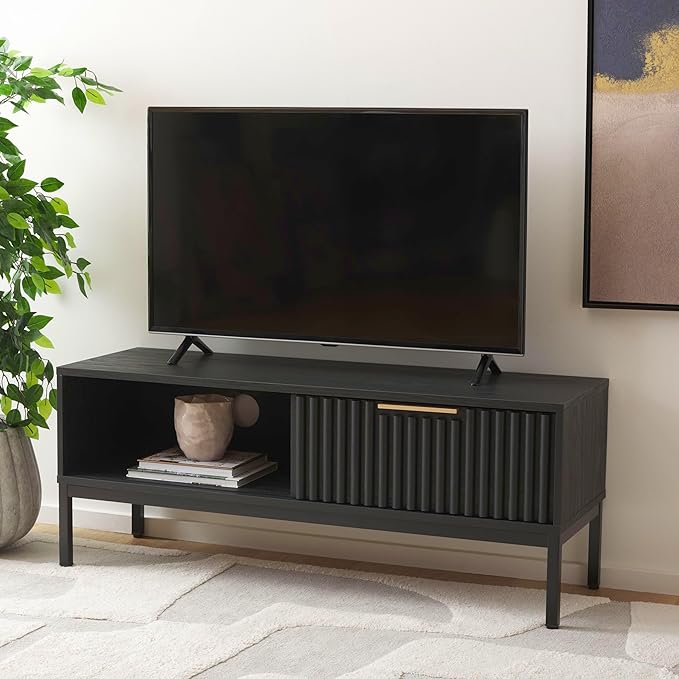 SAFAVIEH Lylia TV Stand for up to 55" Flatscreen – Black by SAFAVIEH