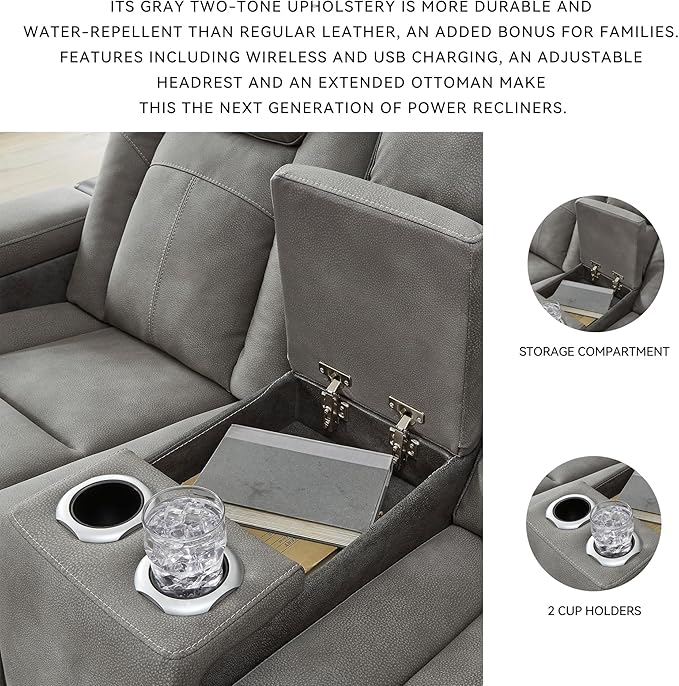 Signature Design by Ashley Next-Gen DuraPella Modern Faux Leather Power - Image 5