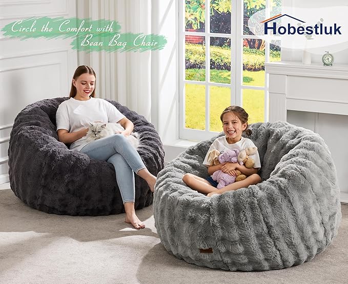 Hobestluk Bean Bag Chair Oversized Bean Bag Chair - Image 7