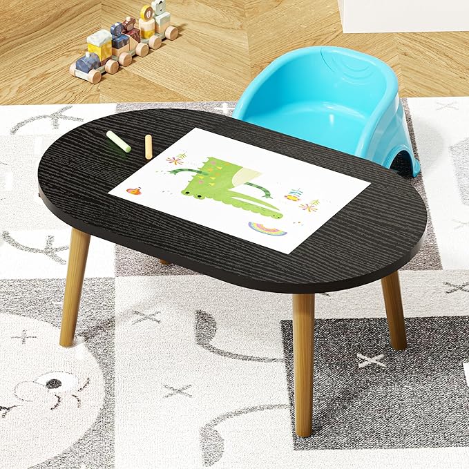Small Coffee Table for Small Space, Low Table, Floor Table Desk for Sitting on - Image 2