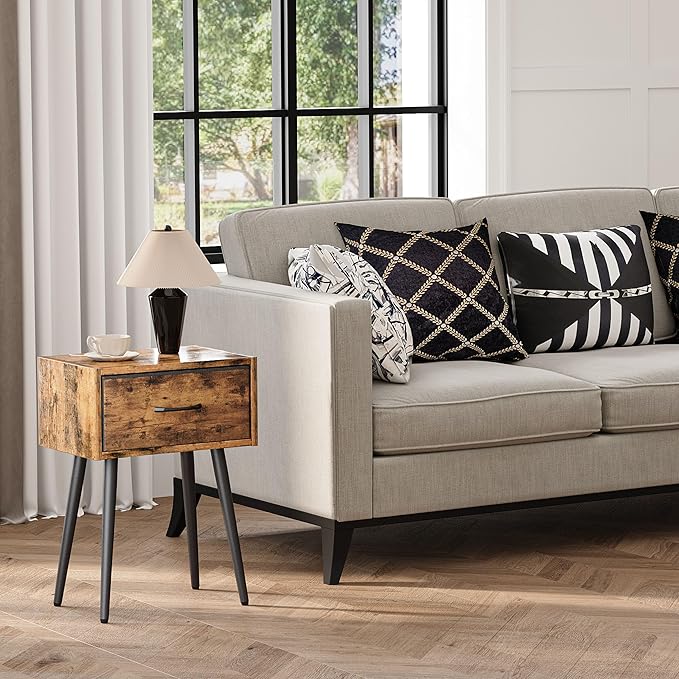Small Nightstands Set of 2, Bedside Table - Image 8