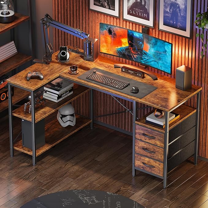 Huuger L Shaped Office Desk - Image 8