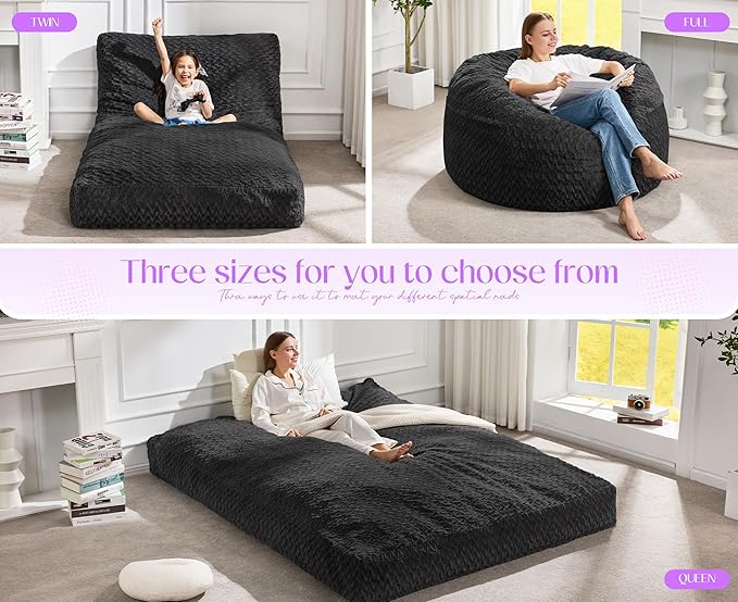 Hobestluk Bean Bag Chair Convertible Beanbag Chairs - Image 4
