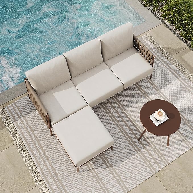 EAST OAK 3-Piece Patio Furniture Set | Life Chatter 4-Seat Outdoor Furniture | - Image 11