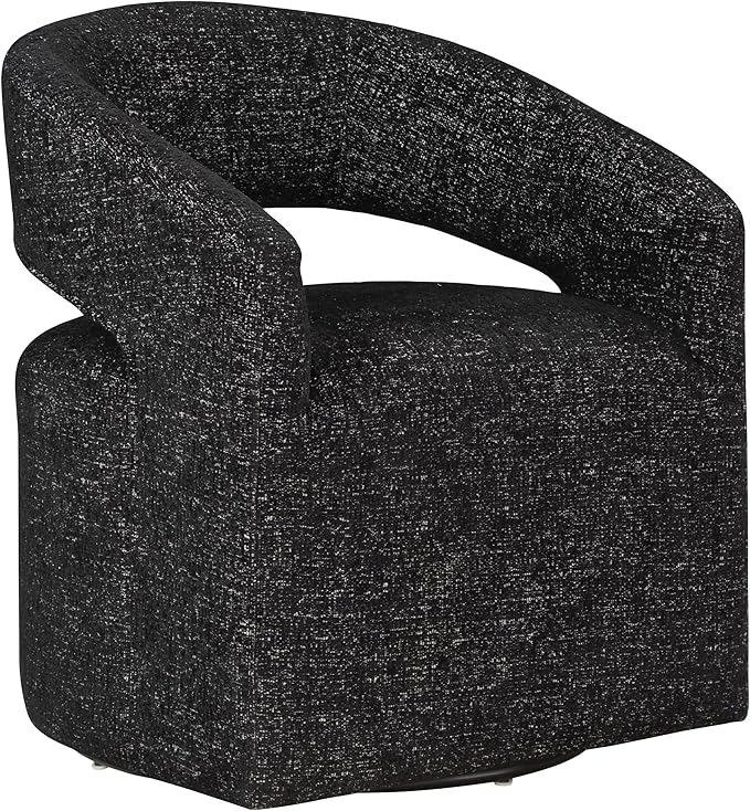 OSP Home Furnishings Devin Modern Upholstered Swivel Accent Barrel Chair by OSPHomeFurnishings