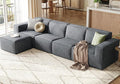LINSY HOME Modular Sectional Sofa, Corduroy Sectional Cloud Couches by LINSYHOME