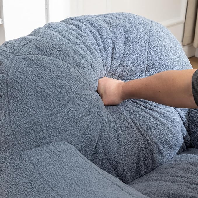 Furniliving Bean Bag Chair, Giant Bean Bag Chair Stuffed Floor Sofa - Image 6