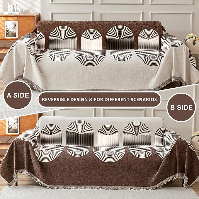 STACYPIK Soft Boho Chenille Couch Cover - Image 2