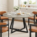 IRONCK 51" Round Dining Table for 6, Wood Kitchen Table by IRONCK