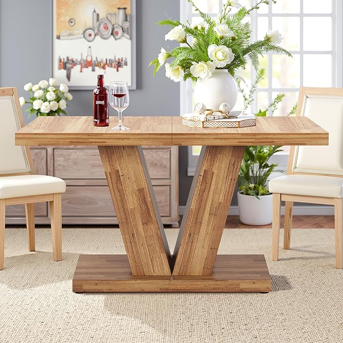 NicBex 47" Dining Table for 4 People, Farmhouse Dinner Table Small Dining Room - Image 6