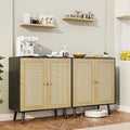 Set of 2 Rattan Sideboard Buffet Cabinets, Accent Cabinets by INFURNICHomeFurniture